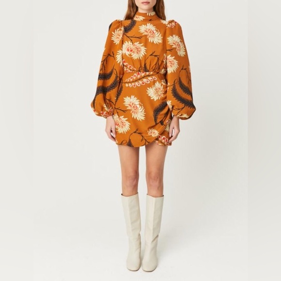Rhode Luke Balloon-Sleeve Minidress - Picture 1 of 16